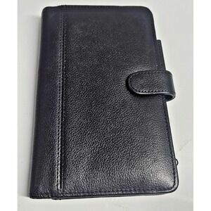 Day Runner INC‎ GENUINE LEATHER pocket planner black bifold wallet large